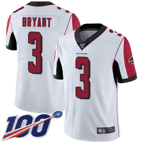 Atlanta Falcons Limited White Men Matt Bryant Road Jersey NFL Football #3 100th Season Vapor Untouchable